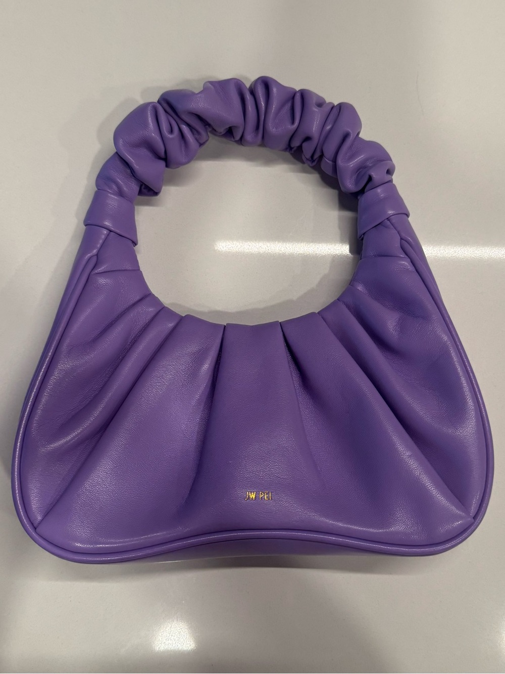 JW PEI Lavender Purple Scrunch Handle Shoulder Bag